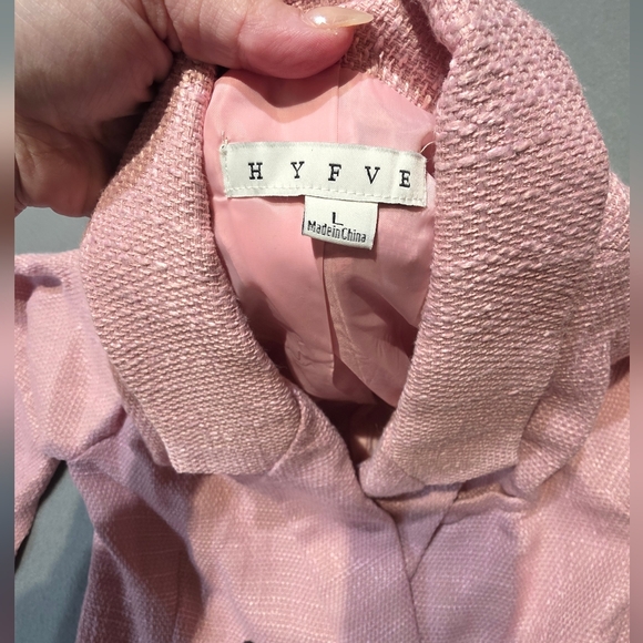 HYFVE Pink Double-Breasted Blazer New In Poly Bag Large PTP 20 - Picture 4 of 5